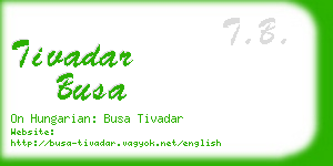 tivadar busa business card